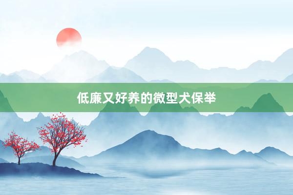 低廉又好养的微型犬保举